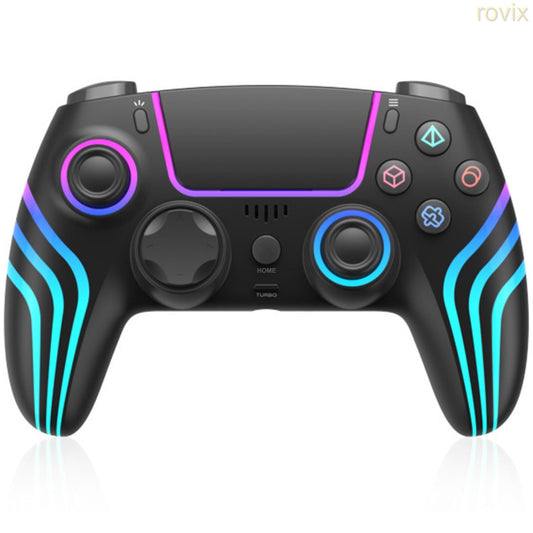 Wireless Gaming Controller for PS5/PC, Hall Effect Joysticks, RGB, Turbo & Gyro