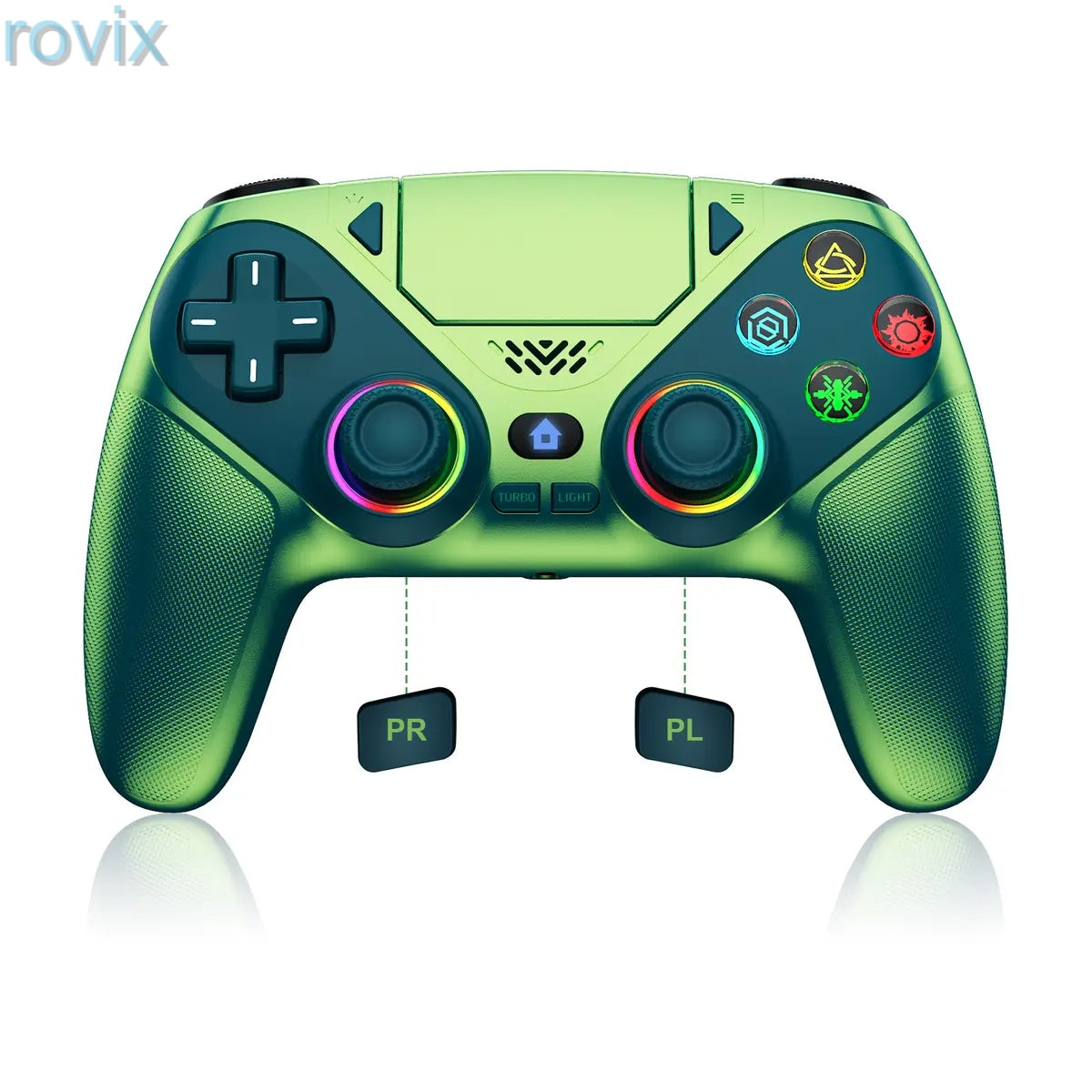 PS5 Wireless Controller Pro – Anti-Drift, Dual Vibration, RGB Lights, Programmable Buttons, Fast Charging